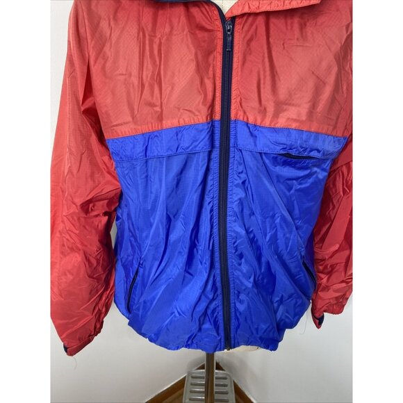Patagonia Jacket Mens Size Large Blue Red Rain Windbreaker Light Weight Lined - Picture 3 of 10
